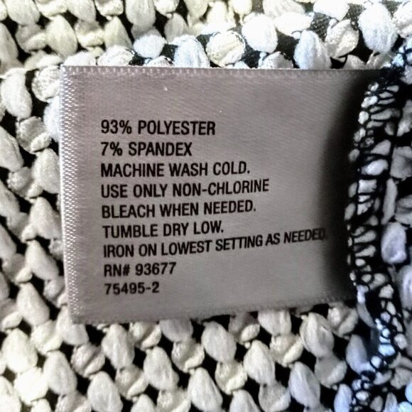 Worthington B/W Polka Dot Cap Sleeve Peplum Top - Picture 7 of 7